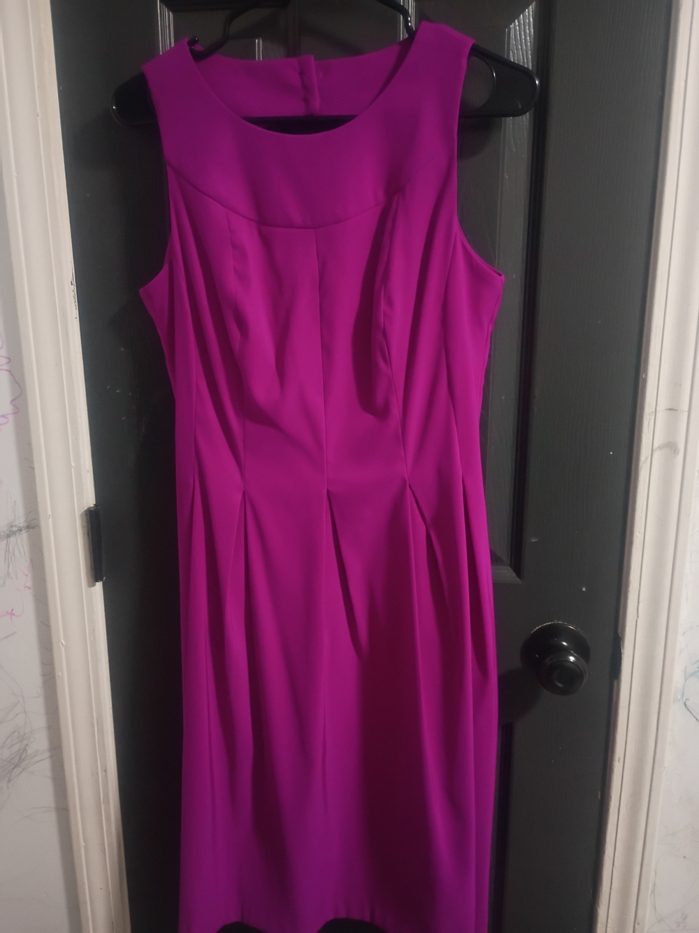 Kim Rogers Sleeveless Magenta Sheath Dress
